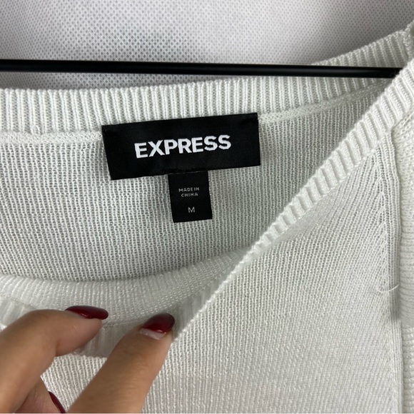 Express Ruffle Shoulder Sweater Top - Picture 3 of 3